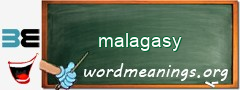 WordMeaning blackboard for malagasy